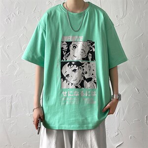 22年纯高品质新款重磅港风潮牌短袖宽松落肩T恤MT3520-P45图片