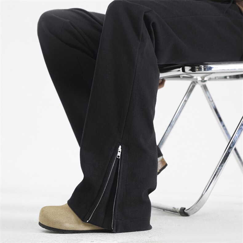 重磅华棉拖地裤脚口拉链设计高街美式休闲裤X1660-特批38，男装休闲裤，星座718