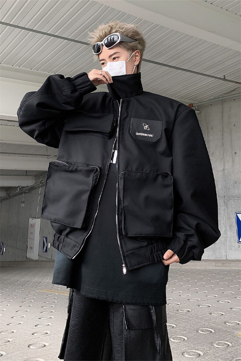 男装夹克24春季小众解构立体大口袋短款外套XZ514-2-202412-P128,男装夹克,星座514-2(原B239)