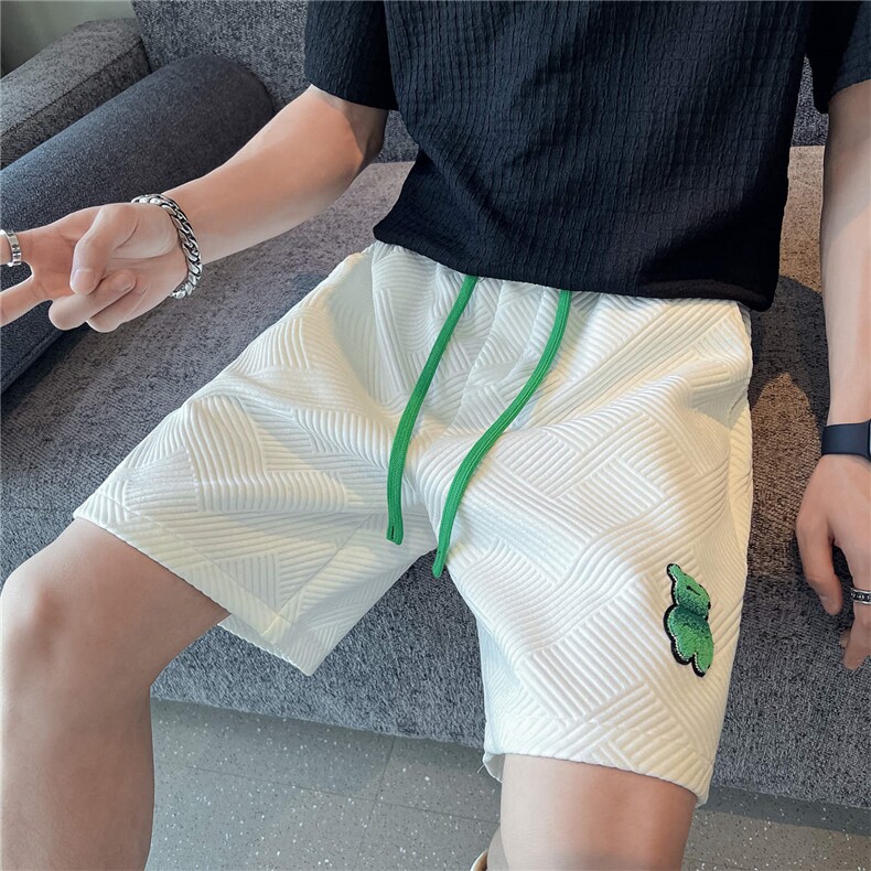 312A-2222-P4522夏季男士高级感短裤休闲运动五分裤沙滩裤A,男装牛仔裤,星座312A-5