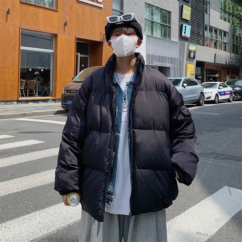 M995P100港风外景变色龙反光立领情侣百搭宽松休闲棉衣学生潮,男装棉衣,电商A026-1