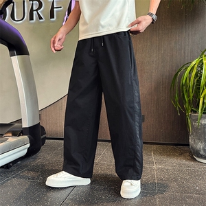 JF180-P78夏季薄款水洗牛仔裤男潮流宽松直筒弯刀牛仔裤图片