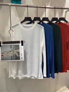 春季新款薄款圆领打底衫图片