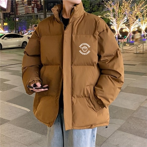W596-P85 2025冬季新款港风外套棉袄立领棉服宽松面包服男士文艺图片