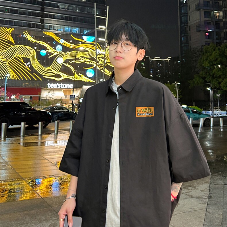 量大优供视频冰丝短袖衬衫男DS238-特P25,男装T恤,电商B367