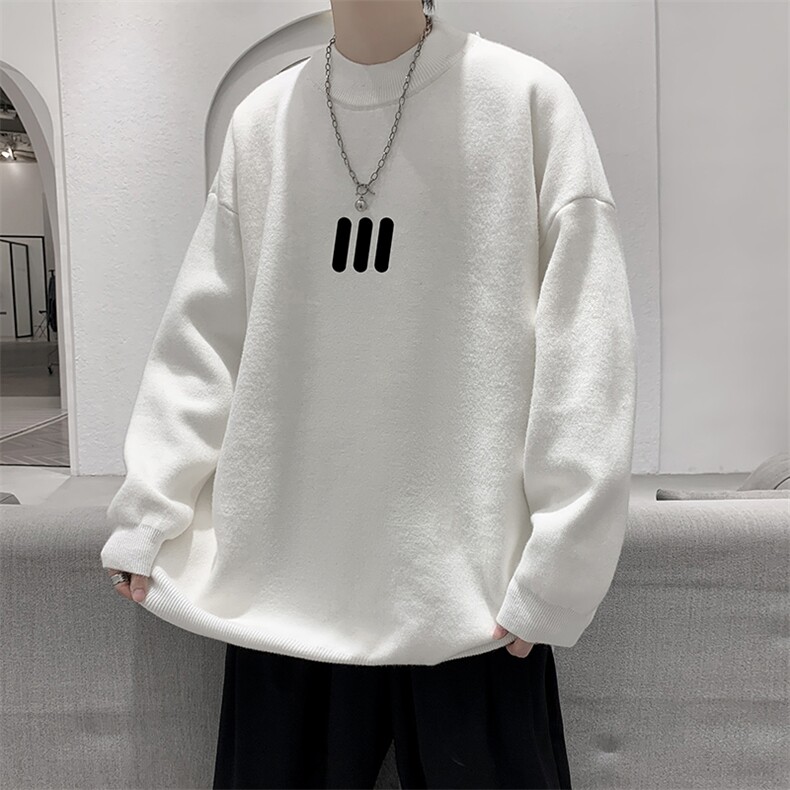 半高领毛衣男大码胖子针织衫毛线衣M18436-P45加绒款-P65,男装针织衫/毛衣,电商A040