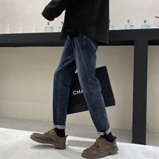 深色修身直筒小脚牛仔裤大码韩版弹力直筒休闲裤B382/2208/P68，男装牛仔裤，电商B381（原B382）