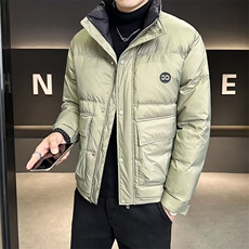 2025新款羽绒服男士冬季加厚外套短款立领帅气上衣，男装羽绒服，电商B240