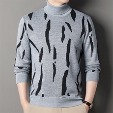 高领毛衣男加绒加厚一体绒卫衣秋冬季保暖毛线针织衫7103-P25，男装针织衫/毛衣，星座1706