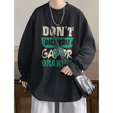 气质ins日系原宿新款潮流卫衣慵懒纯棉长袖T恤上衣T115-P30网图，女装T恤，电商B245