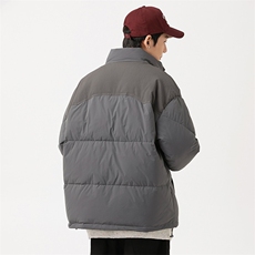 外27-2日系拼接胸口贴标羽绒服90白鸭绒(新标)YR02-P235，男装羽绒服，新杭派外27-2