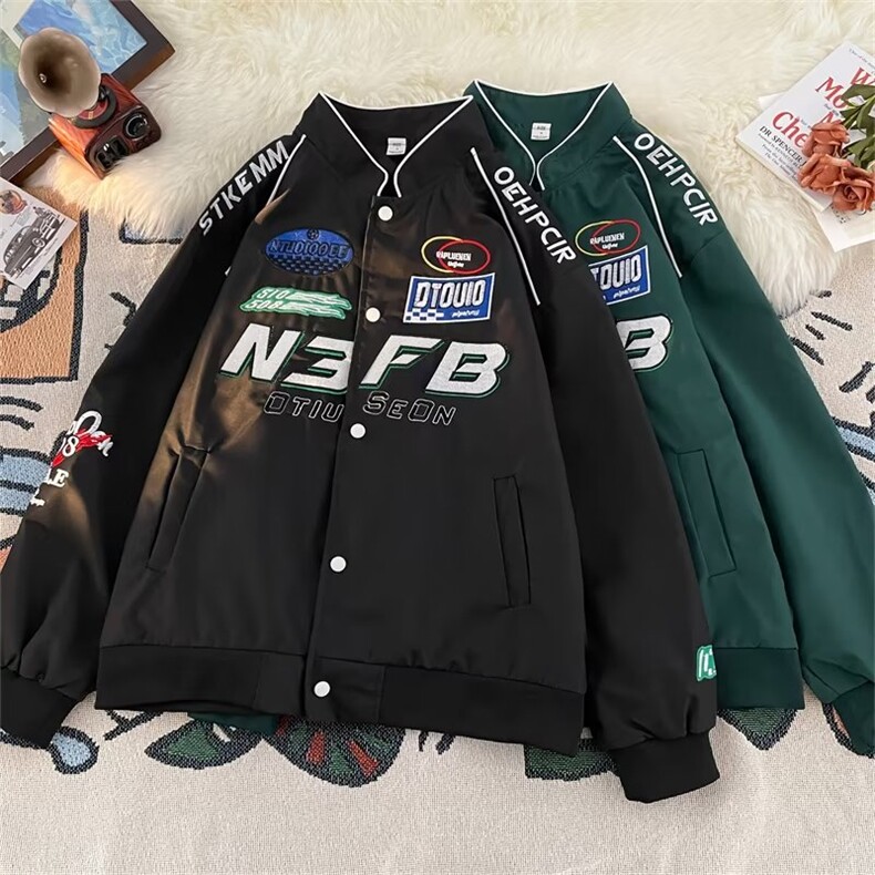 秋季外套男潮牌ins赛车服美式夹克设计感小众机车棒球服W5013-P61,男装夹克,星座412