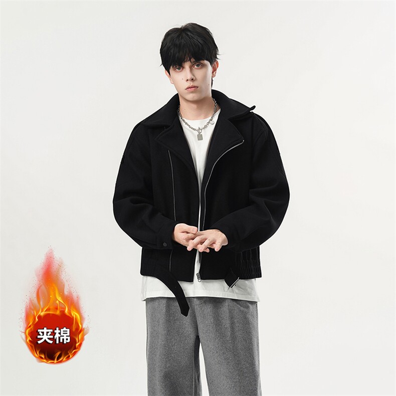无影墙 冬季翻领痞帅外套男潮牌高街小众短款棉衣-A2262TP78控138图片