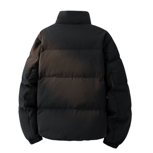 高街肌理感立领羽绒服情侣新玉米格冬装90白鸭绒 SYR2601-P240图片
