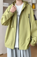 秋季新款港风美式高街高质量连帽防水冲锋衣外套男女JK1268-P58，女装短外套，星座313A(原308A-2)