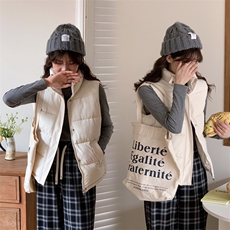 秋冬棉马甲女短款新款韩版宽松立领坎肩背心马夹棉服C325-P50，男装背心/马甲，星座911-2(原星座613-2）