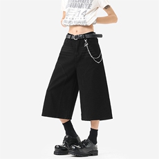 无影墙夏季美式复古牛仔短裤男水洗阔腿七分裤子-A2389P40控68，男装牛仔裤，电商B241