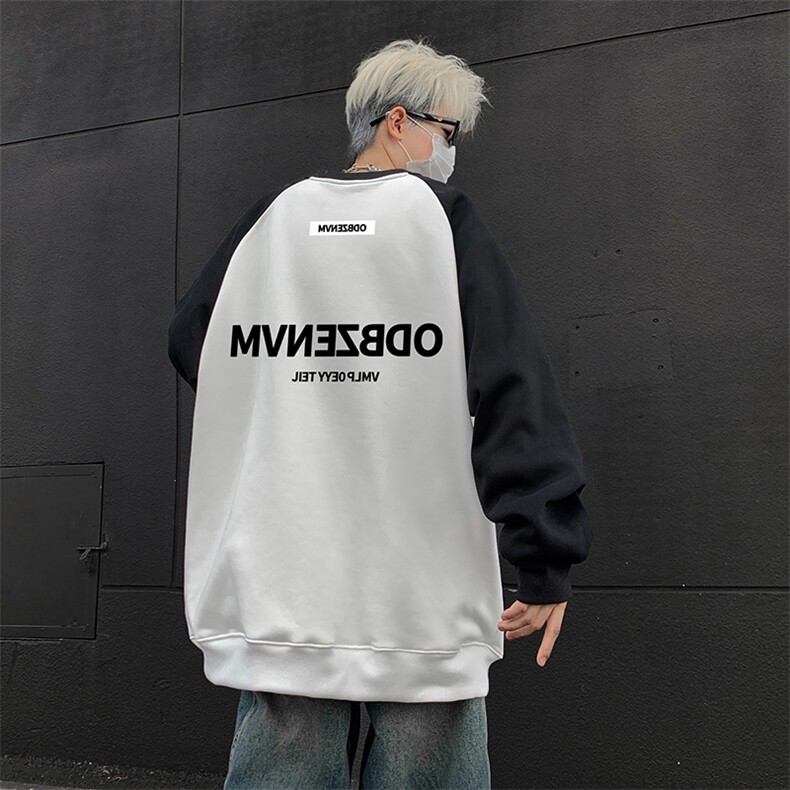 抖音得物高品质重磅二开全棉阔版支持退换360克插肩圆领卫衣0104,男装卫衣,电商A486