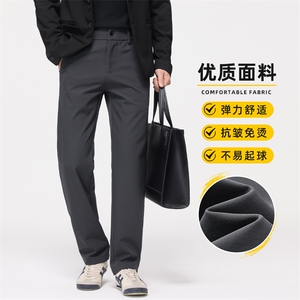 高端男士休闲裤新款男裤长裤宽松直筒百搭秋冬商务裤子Z2613-P45