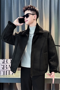 MY2526-P148控198毛呢翻领棉服男士高级韩式立体分割棉袄冬季加厚图片