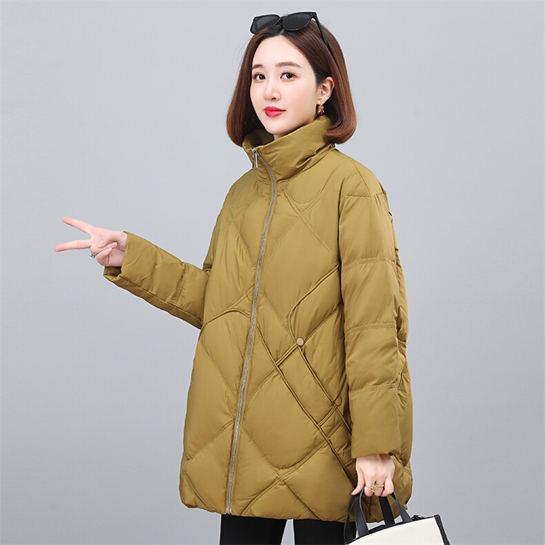2023冬季新款时尚立领宽松羽绒服显瘦保暖外套,女装羽绒服,依恋蒂丝