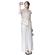 2025夏季新款时尚套装女阔腿裤两件套2C325-A8818P145K208，女装套装/套裙，2C325