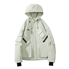 冬新防水多口袋滑雪服男加棉加厚中性风大码夹克保暖外套M78-P155，男装棉衣，电商A001-1