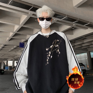 抖音得物供货 提供视频 秋冬重磅美式宽松织带圆领卫衣0768图片