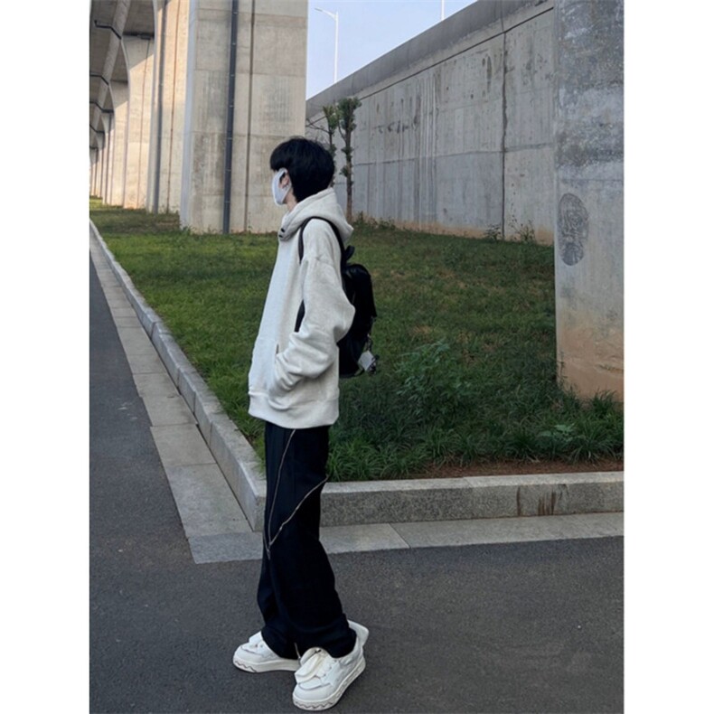 秋季休闲宽松连帽卫衣男款美式高街潮牌上衣外套W208-P47,女装短外套,星座208-5