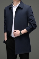新款中长款秋装风衣外套韩版时尚潮流休闲男士上衣2024春秋季夹克，男装夹克，钱塘6003（原4033）