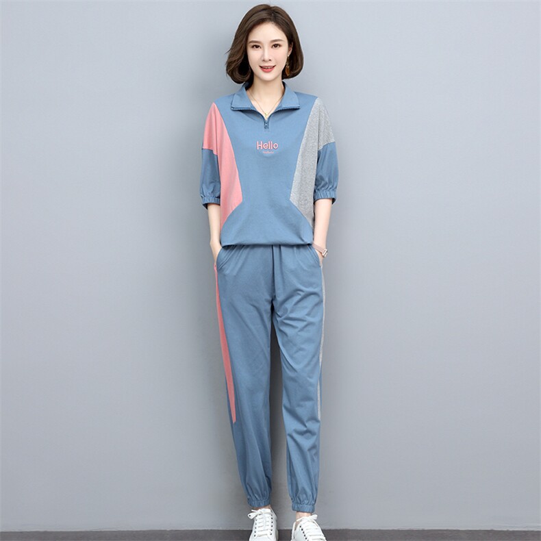 2023夏季时尚简约大方气质优雅显瘦休闲套装,女装套装/套裙,独衣靓