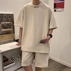 1港风模麂皮绒短袖T恤男DT8766P23短裤男DK8767P32套装TZ8757P55，男装T恤，星座226-2