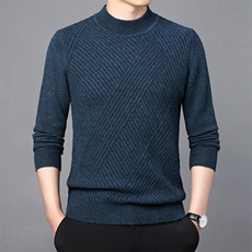 CM61050钱塘2020-2中年男士纯色冬季厚款百搭简约羊毛衫P152，男装针织衫/毛衣，钱塘207-2