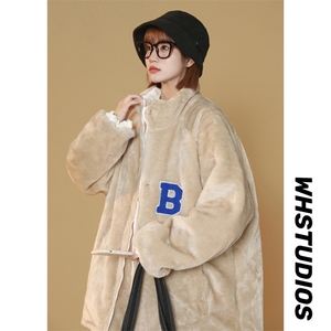双面穿PU皮衣外套棉衣男加绒情侣棉服面包服棉袄女3323-P90控128图片