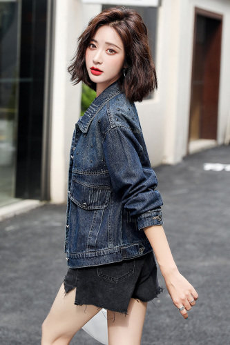 牛仔短外套女2021秋装新款女装韩版时尚百搭春秋女士外套,女装短外套,慧尚依恋