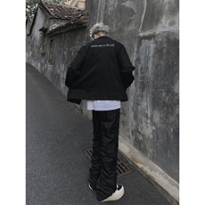 B221美式ins高街暗黑个性小众拉链休闲裤LK24151-P65控88，男装休闲裤，电商B221