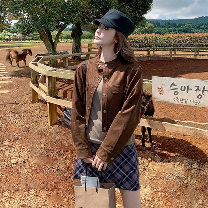 新款现货麂皮绒外套套装B276-2533-套装P195-K298,上衣P145-K228，女装套装/套裙，浙宝276（原081）