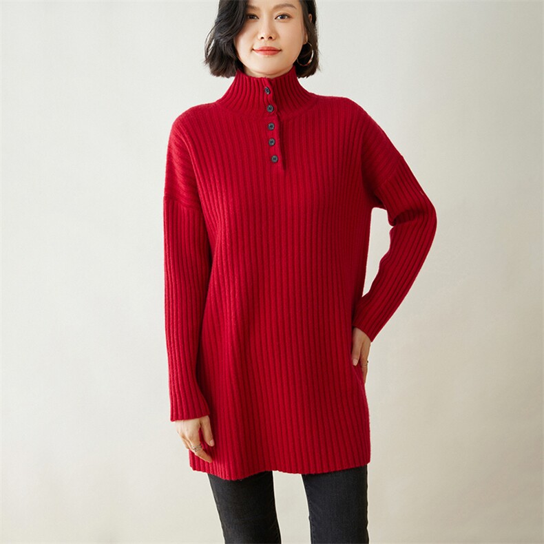 时尚百搭高领羊绒长裙显瘦修身抽条加厚保暖女装连衣裙,女装连衣裙,迎冬羊绒