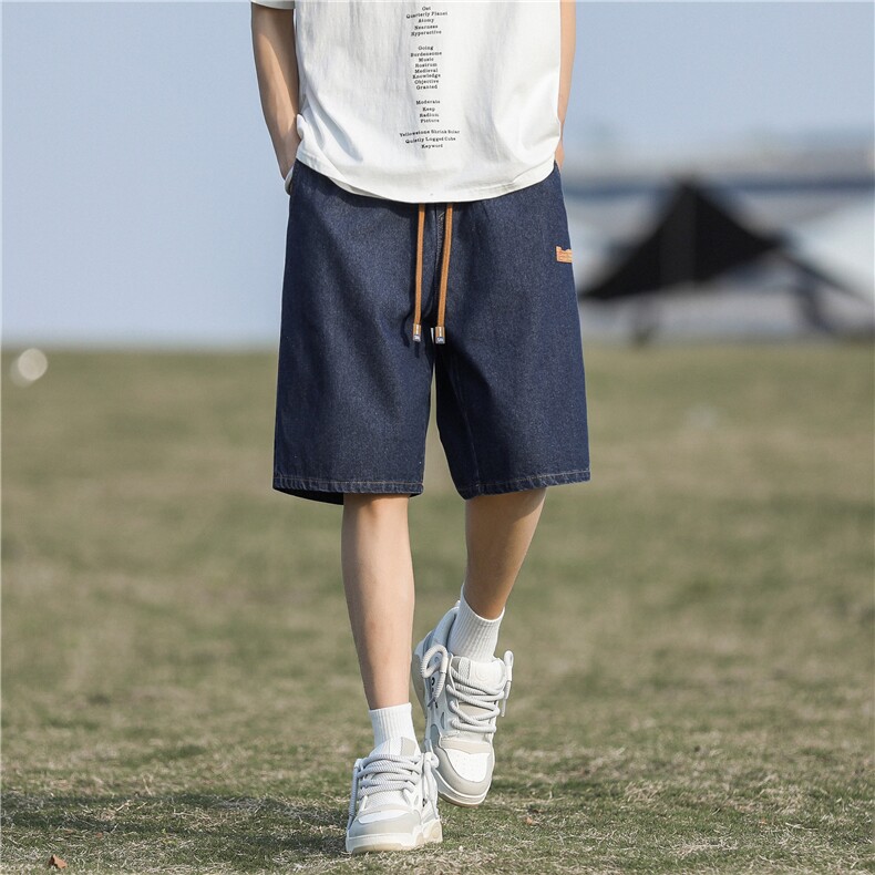 牛仔短裤男款宽松直筒休闲五分裤 DK851-特批34图片