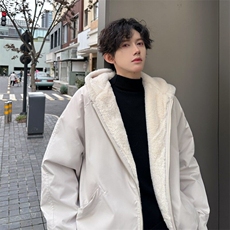 xz514-817-P115新款上架【座山雕】加绒连帽加厚棉服杏色，男装棉衣，星座514