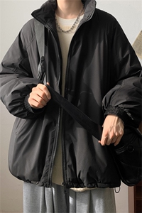 1506/MQ2/P85 立领日系复古潮牌棉衣冬季纯色棉服简约基础款棉袄图片