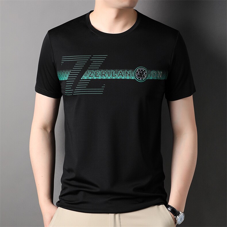 DX6994钱塘2020-3夏季新款潮流字母印花宽松短袖上衣P32，男装T恤，钱塘207-3