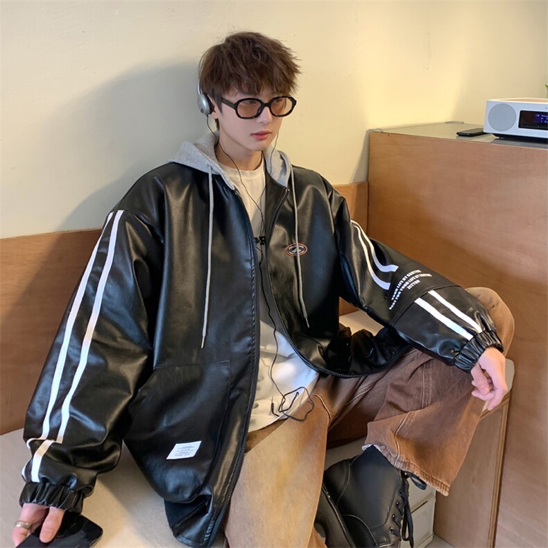J53-P85港风PU皮夹克-现货,现货,现货！,男装夹克,星座1408-1