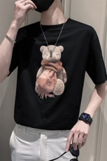 白色2022精神小伙修身男士印花短袖T恤社会tT505-P38控58，男装T恤，电商A108