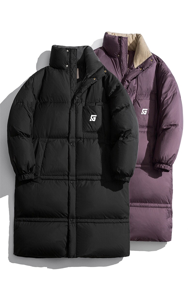 1白底美式复古潮牌中长款大码M-5XL过膝羽绒服男77930P258控378,男装羽绒服,星座226-2