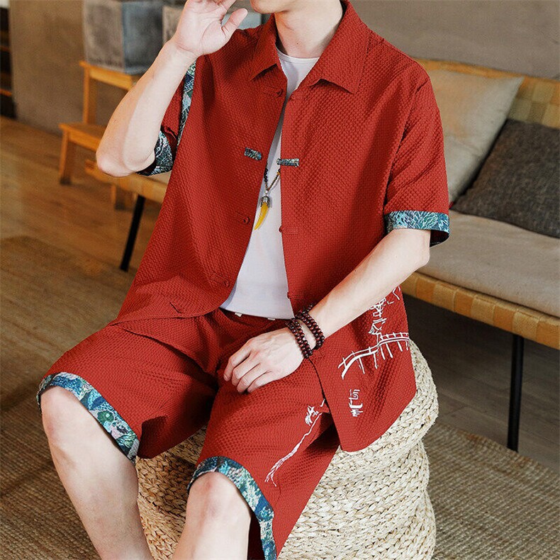 风休闲短裤套装，男装休闲套装，星座1206（原A206）