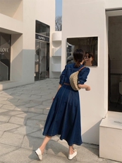 夏季薄款女人味牛仔连衣裙，女装连衣裙，肆尔