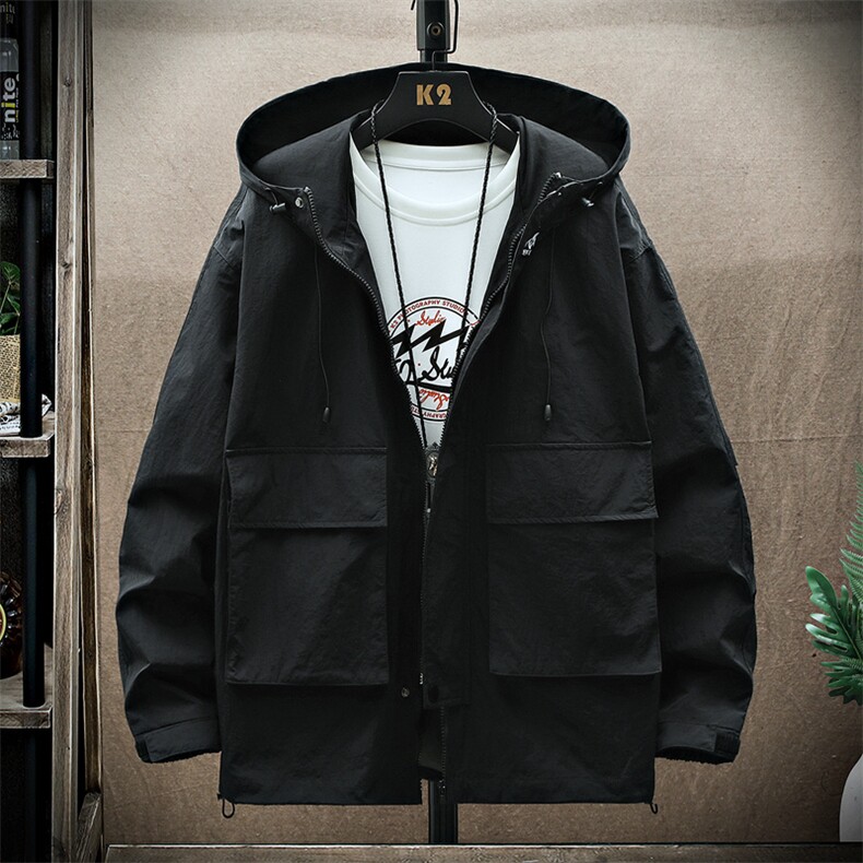 春季新款现货三防户外夹克男连帽冲锋衣外套DSA157B-J93-P60,男装夹克,电商A157B