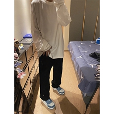 B221美式ins高街暗黑小众个性铆钉小脚牛仔裤LK23142-P65控88，男装牛仔裤，电商B221