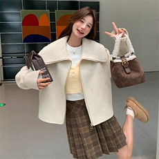 【现货】新款小个子海军领双面羊毛大衣99021款P245K348，女装毛呢外套，2C316